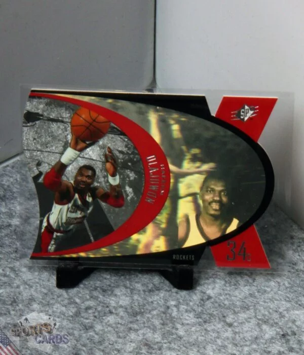 1997-98 Hakeem Olajuwon #SPX17 Upper Deck SPx Die-Cut Hologram-stand