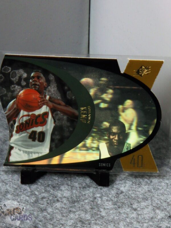 1997-98 Shawn Kemp #SPX42 Upper Deck SPx Die-Cut Hologram Gold - Afbeelding 3