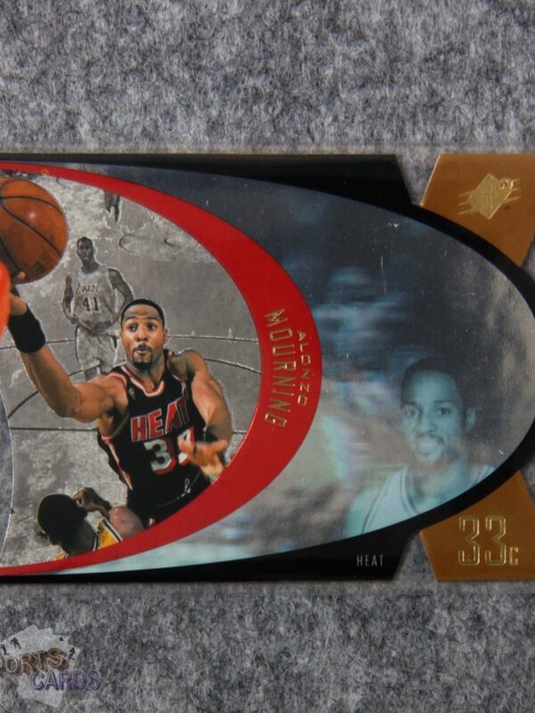 1997-98 Alonzo Mourning #SPX25 Upper Deck SPx Die-Cut Hologram Gold