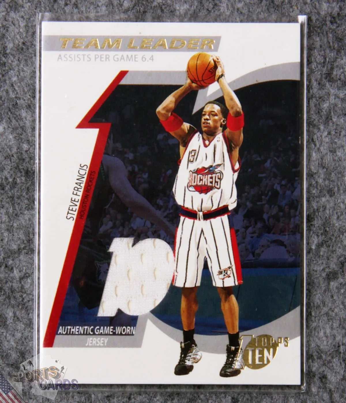 2002-03 Steve Francis #TL-SF Topps Ten Team Leader /1000-front