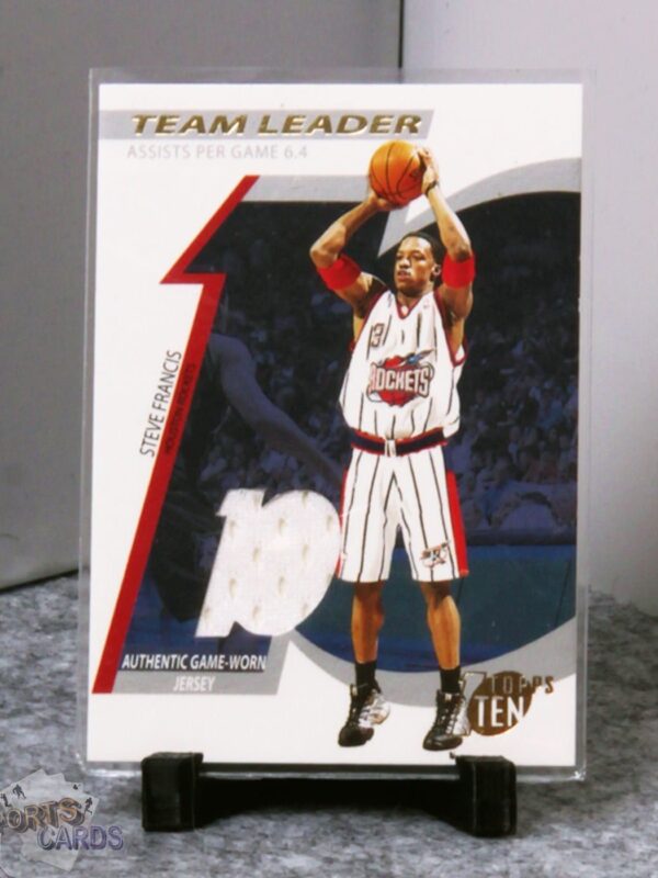 2002-03 Steve Francis #TL-SF Topps Ten Team Leader /1000 - Afbeelding 3