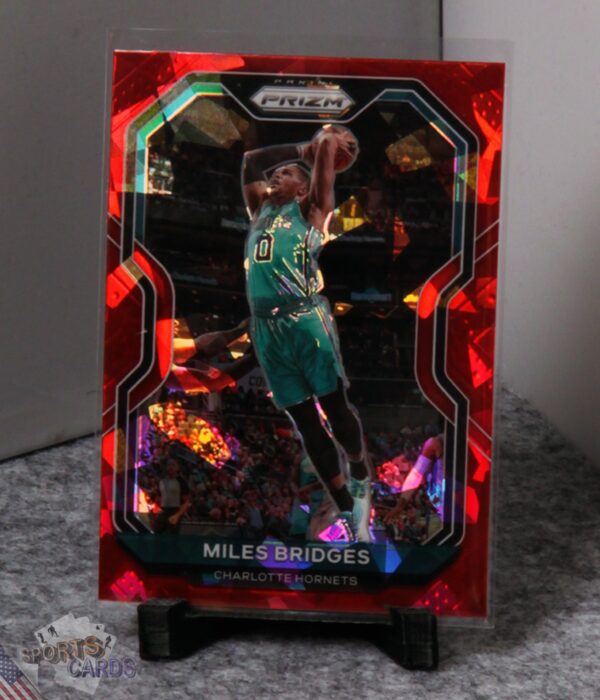 2020-21 Miles Bridges #178 Panini Prizm Red Ice Prizm-stand