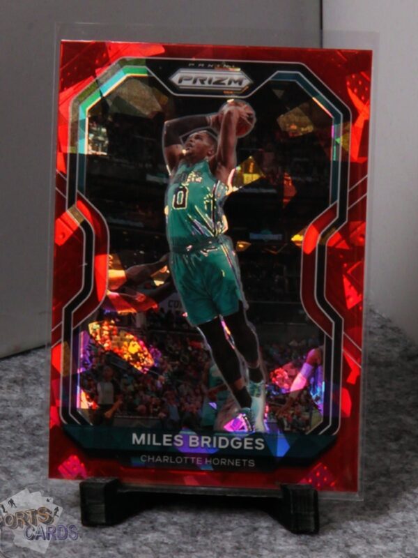 2020-21 Miles Bridges #178 Panini Prizm Red Ice Prizm-stand
