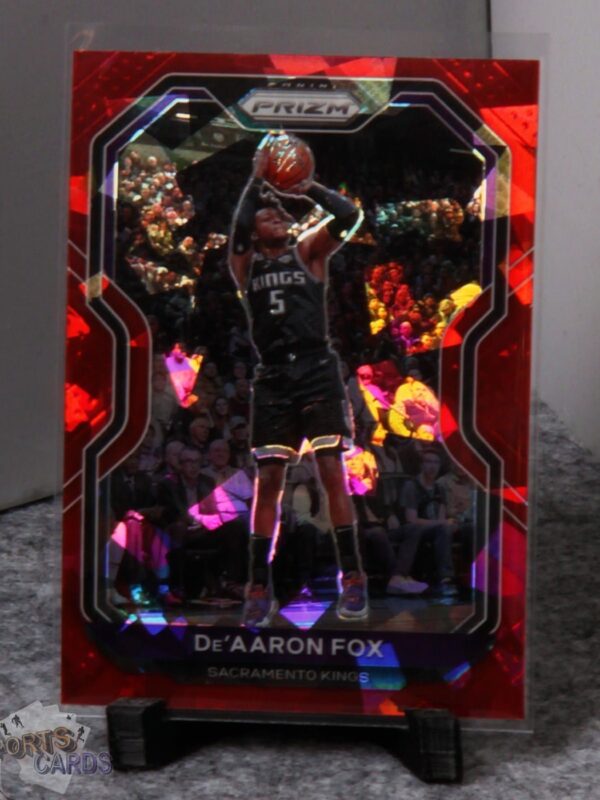 2020-21 De'Aaron Fox #13 Panini Prizm Red Ice Prizm-stand