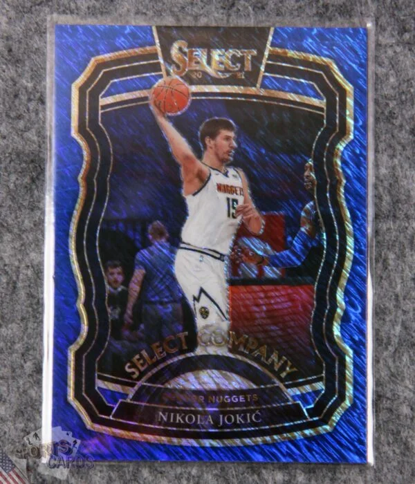 2020-21 Nikola Jokic #16 Panini Select Company Blue Shimmer Prizm-front
