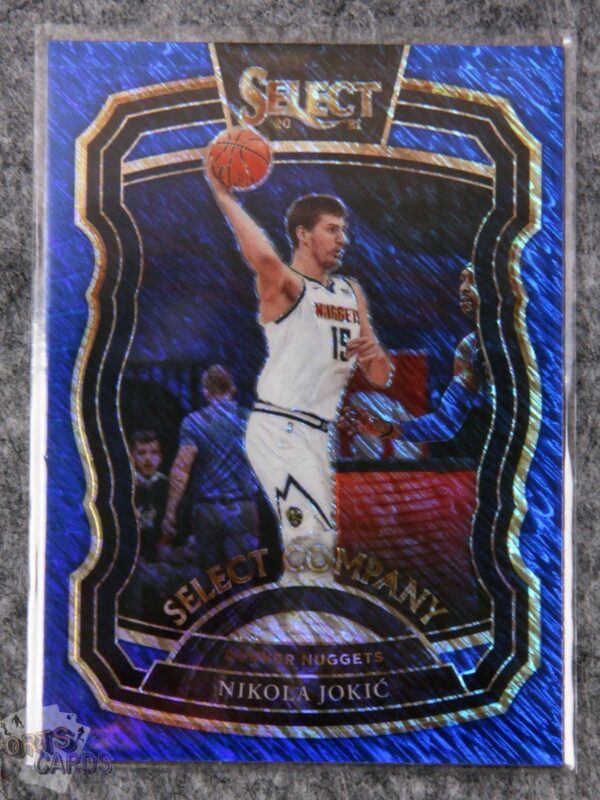 2020-21 Nikola Jokic #16 Panini Select Company Blue Shimmer Prizm-front