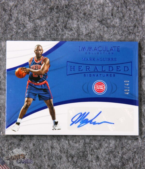 2018-19 Mark Aguirre #HS-MAG Panini Immaculate Heralded Signatures /49-front