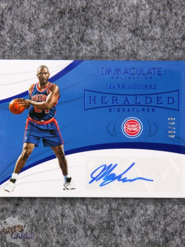 2018-19 Mark Aguirre #HS-MAG Panini Immaculate Heralded Signatures /49-front