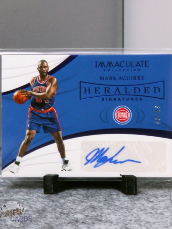 2018-19 Mark Aguirre #HS-MAG Panini Immaculate Heralded Signatures /49-stand