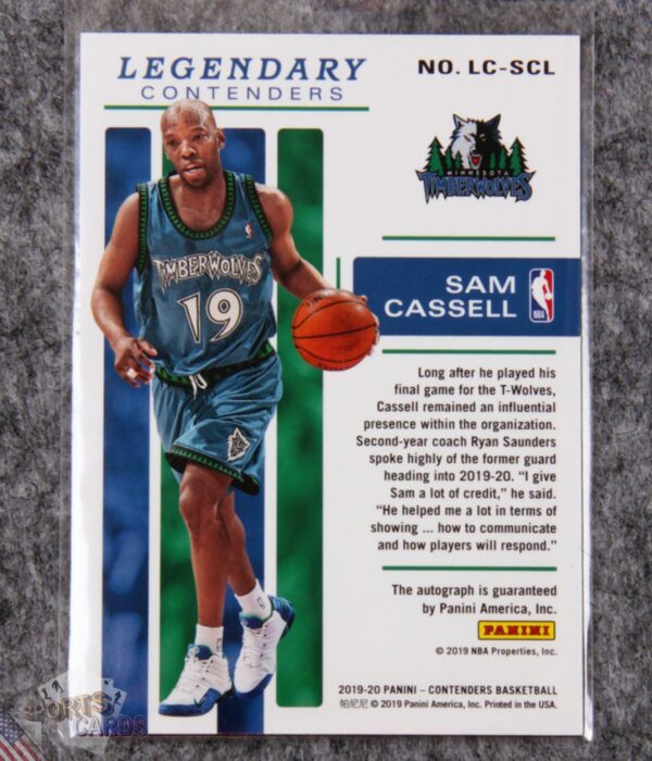 Alternative view of 2019-20 Sam Cassell #LC-SCL Panini Legendary Contenders Signature /49