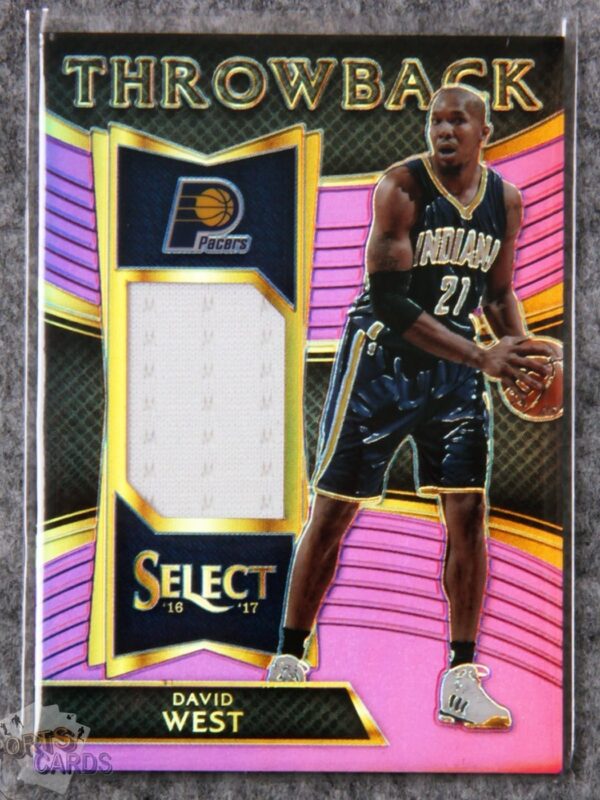 2016-17 David West #4 Panini Select Throwback Purple Prizm /99-front