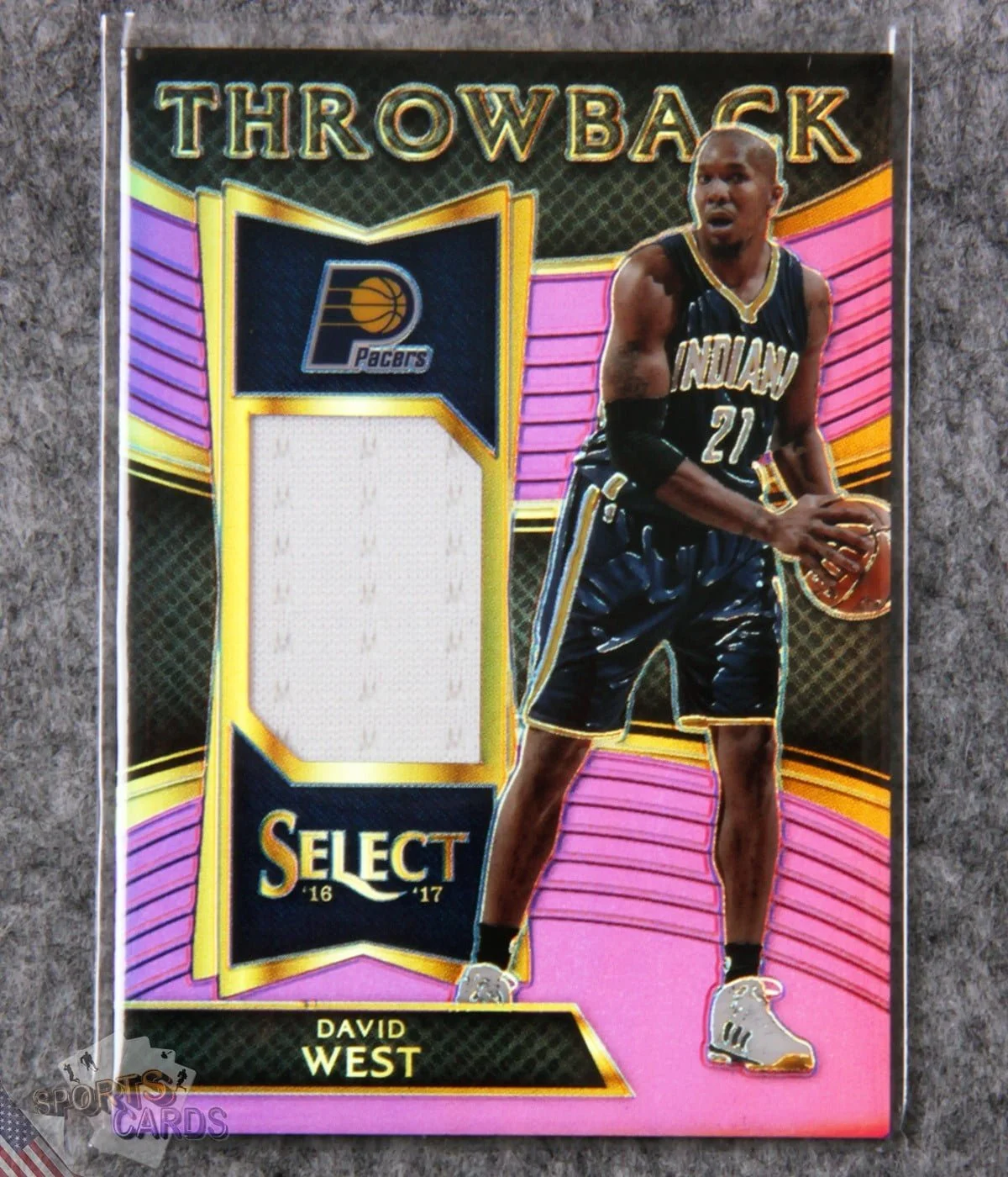 2016-17 David West #4 Panini Select Throwback Purple Prizm /99-front