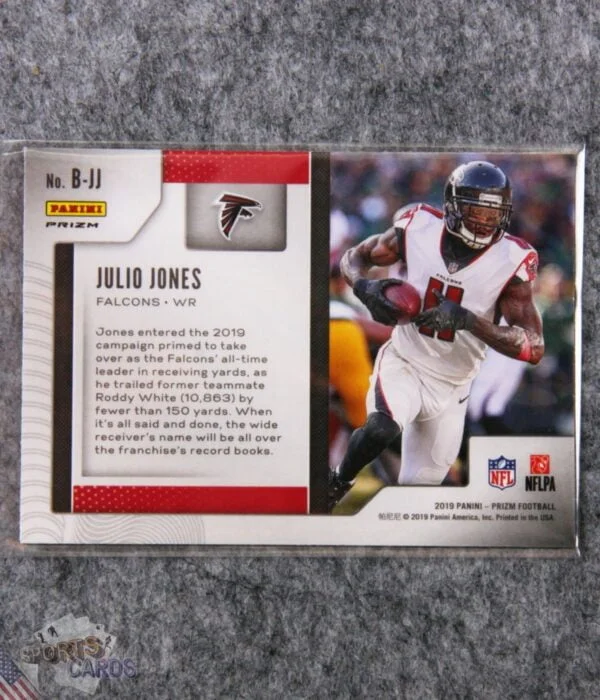 2019 Julio Jones #B-JJ Panini Prizm Brilliance Green Prizm-back