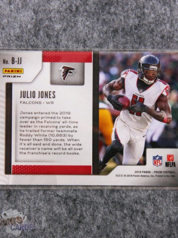 2019 Julio Jones #B-JJ Panini Prizm Brilliance Green Prizm-back