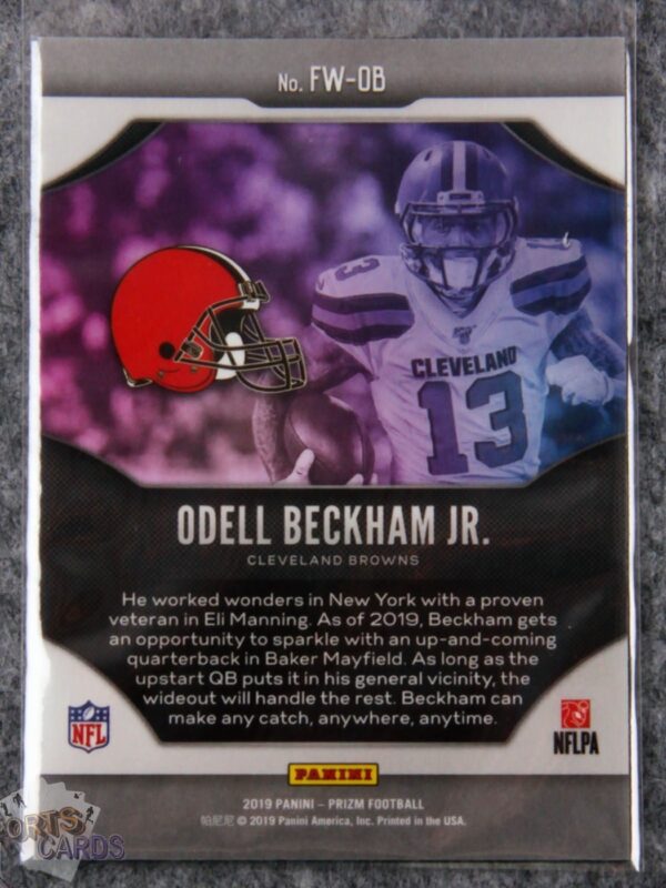 2019 Odell Beckham Jr #FW-OB Panini Prizm Fireworks-back