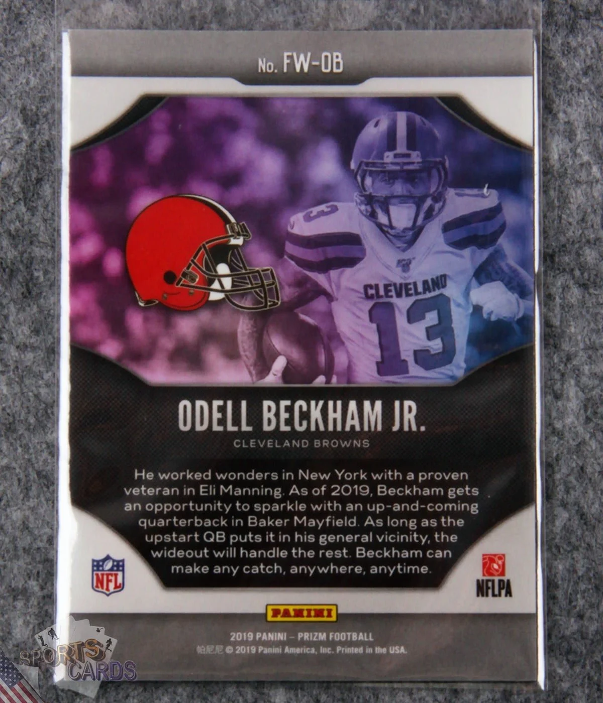 2019 Odell Beckham Jr #FW-OB Panini Prizm Fireworks-back