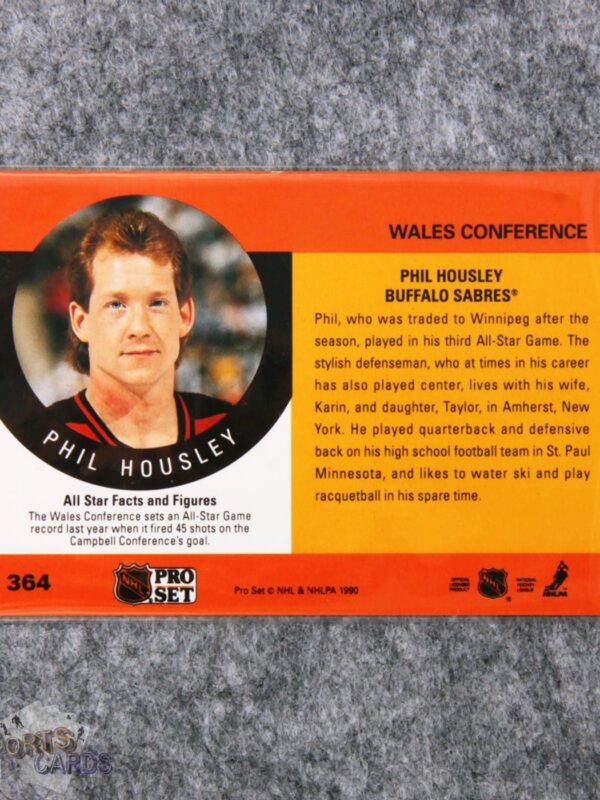 Alternative view of 1990-91 Phil Housley #364 Pro Set NHL All-Star