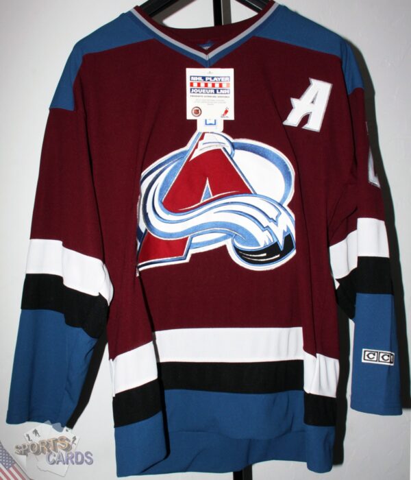 Peter Forsberg #21 Colorado Avalanche Away Throwback NHL Hockey Jersey-front