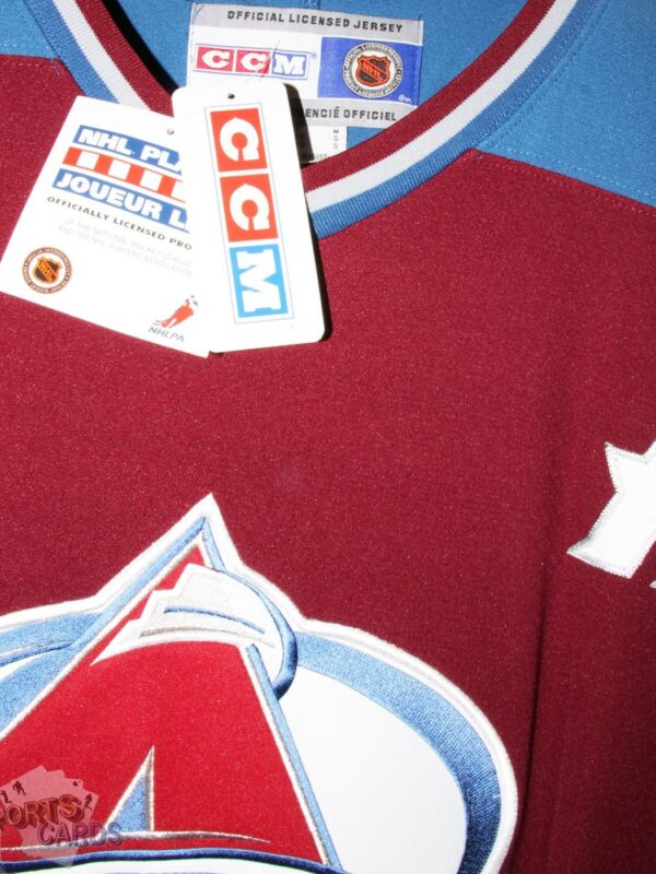 Peter Forsberg #21 Colorado Avalanche Away Throwback NHL Hockey Jersey - M - Afbeelding 3