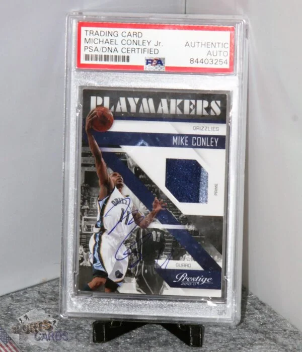 2010-11 Mike Conley #10 Panini Prestige Playmakers Prime PSA-DNA /49-stand