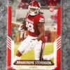 2021 Rhamondre Stevenson #386 Panini Score Red RC-front