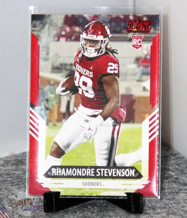 2021 Rhamondre Stevenson #386 Panini Score Red RC-stand