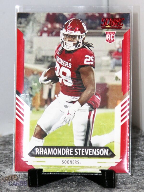 2021 Rhamondre Stevenson #386 Panini Score Red RC-stand