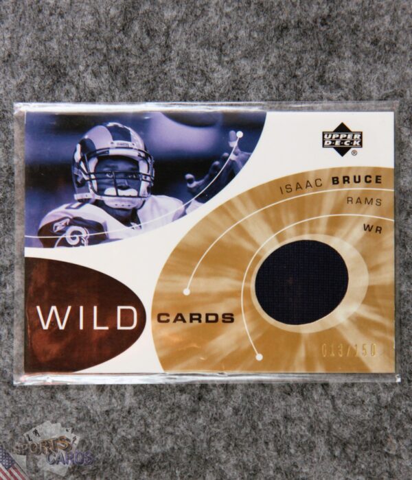 2002 Isaac Bruce #WC-IB Upper Deck Wild Cards /150-front