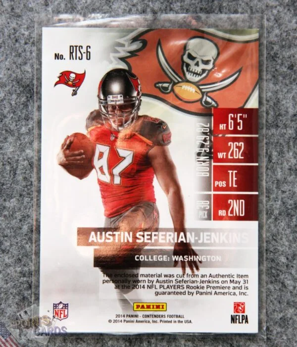 2014 Austin Seferian-Jenkins #RTS-6 Panini Contenders Rookie Ticket RC-back