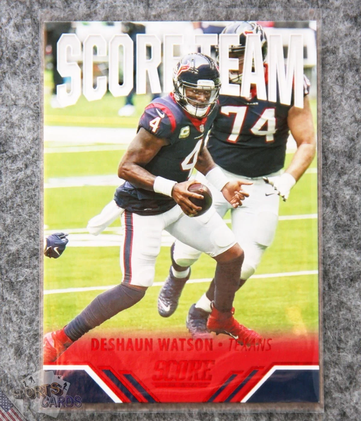 2021 DeShaun Watson #ST12 Panini Score Red Score Team-front