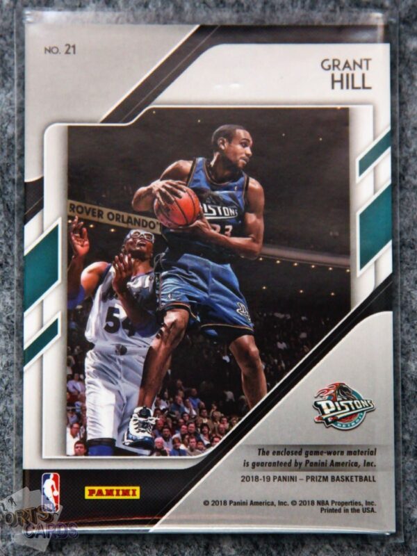 Alternative view of 2018-19 Grant Hill #21 Panini Prizm Sensational Swatches