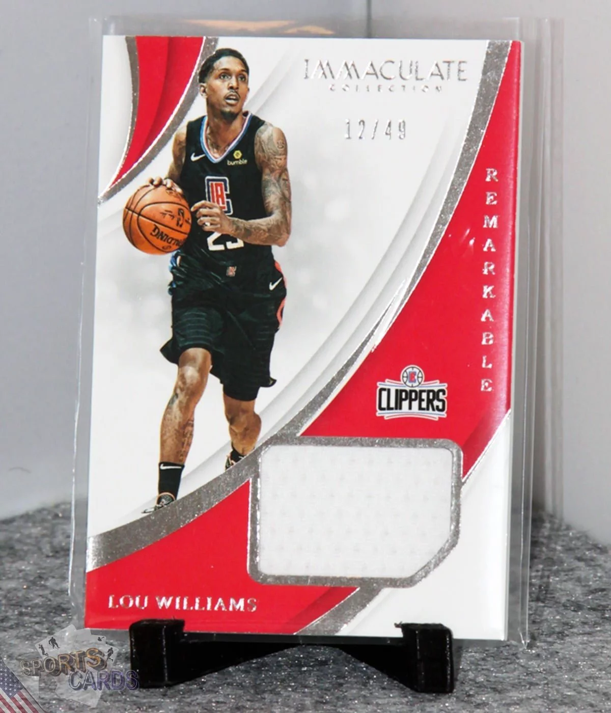 2018-19 Lou Williams #RM-LWL Panini IC Remarkable Memorabilia /49-stand