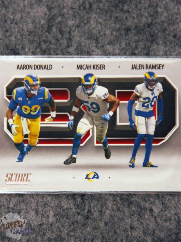 2021 Aaron Donald - Micah Kiser - Jalen Ramsey #3D8 Panini Score 3D