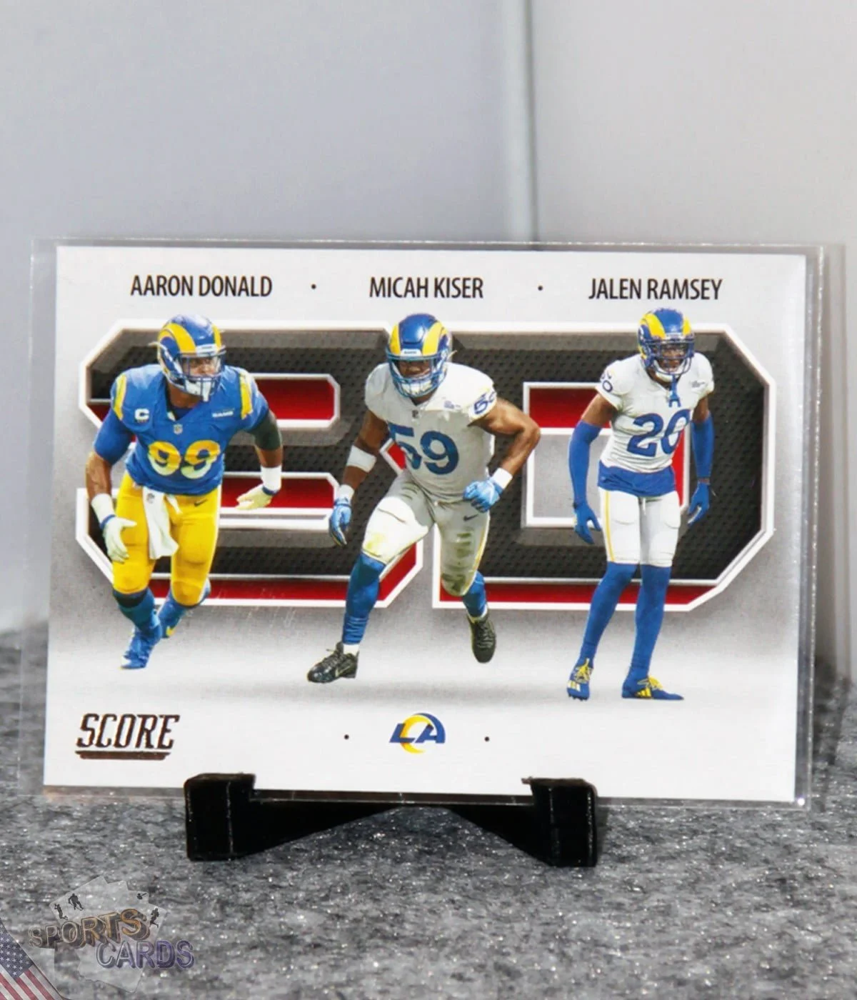 2021 Aaron Donald - Micah Kiser - Jalen Ramsey #3D8 Panini Score 3D-stand