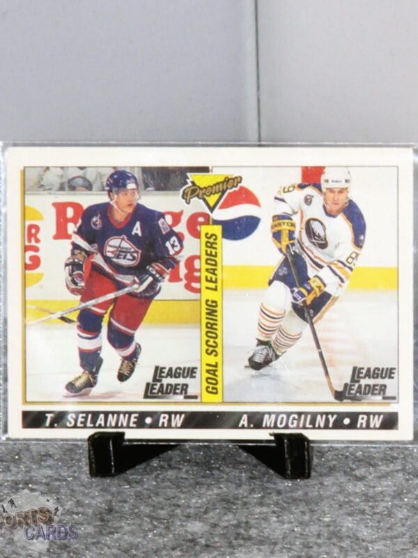 1993-94 T. Selanne - A. Mogilny #148 Topps Premier Goal Scoring Leaders-stand