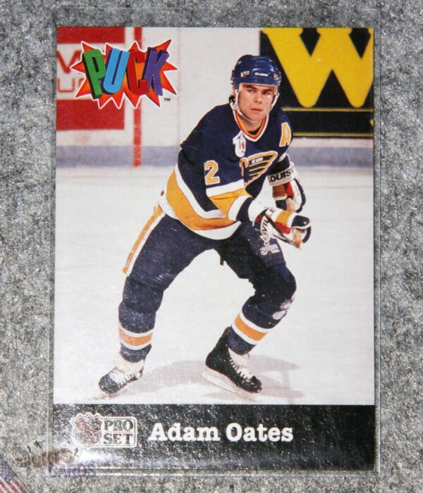 1991-92 Adam Oates #25 Pro Set Puck-front