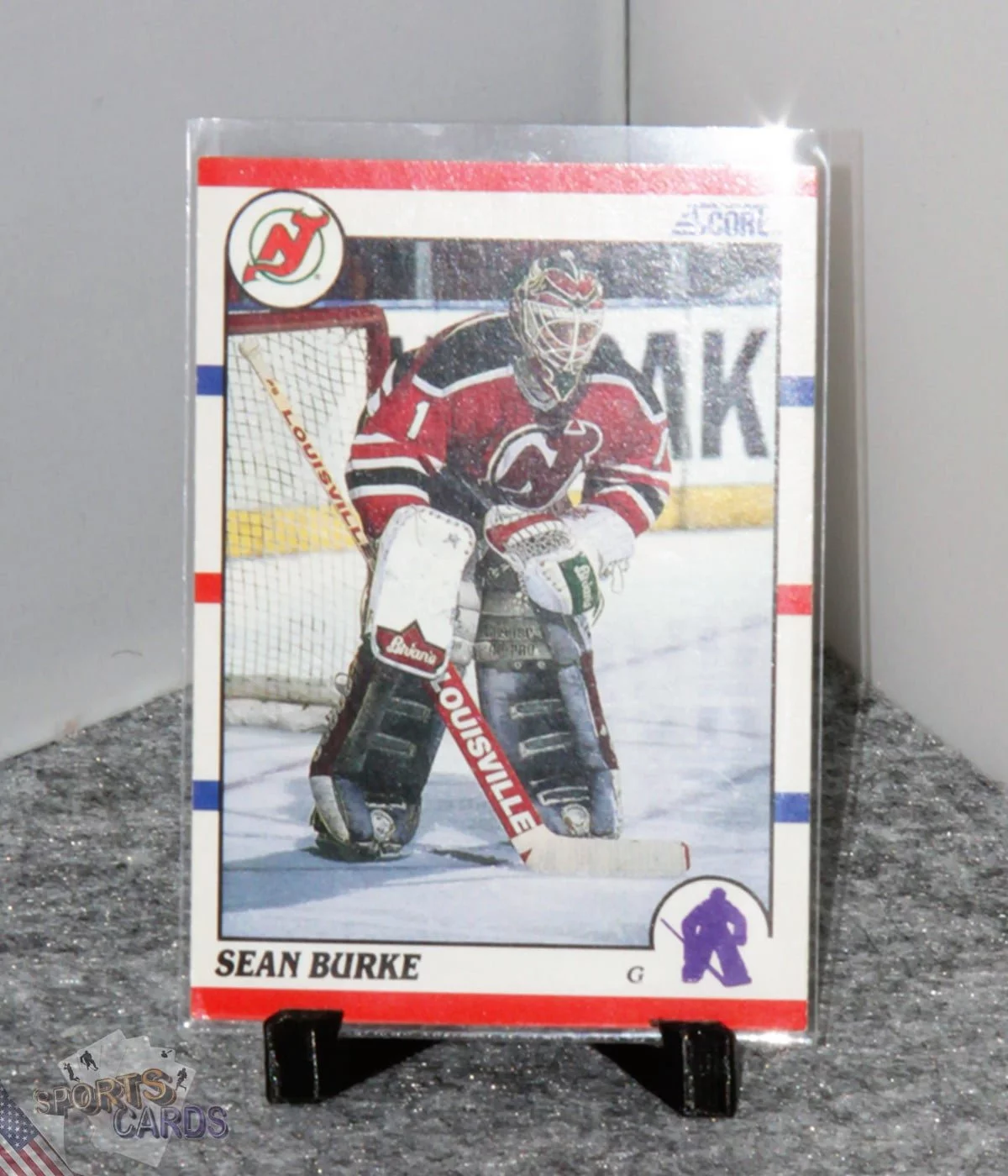 1990-91 Sean Burke #34 Score-stand