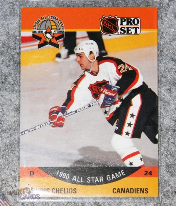 1990-91 Chris Chelios #368 Pro Set NHL All-Star-front