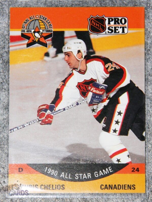 1990-91 Chris Chelios #368 Pro Set NHL All-Star-front