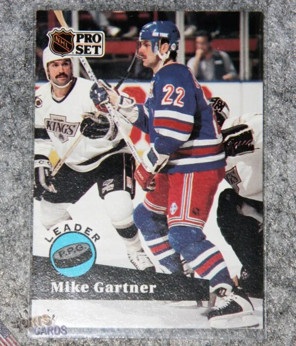 1991-92 Mike Gartner #604 Pro Set Leader PPG-front
