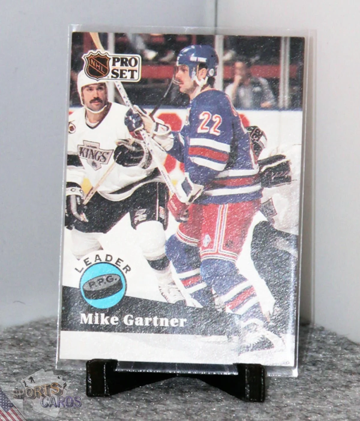 1991-92 Mike Gartner #604 Pro Set Leader PPG-stand
