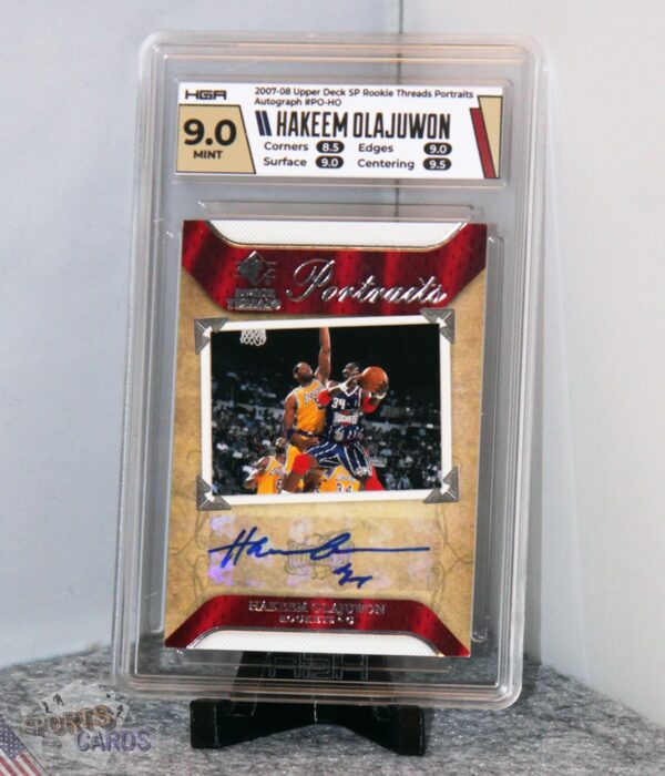 2007-08 Hakeem Olajuwon #PO-HO Upper Deck SP Rookie Threads Portraits HGA 9 MT-stand