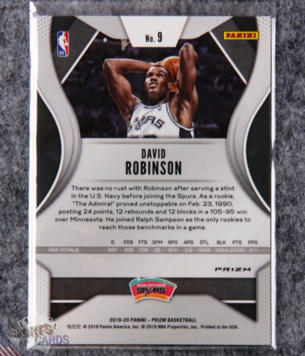 Alternative view of 2019-20 David Robinson #9 Panini Prizm Silver Prizm