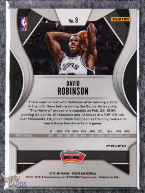 Alternative view of 2019-20 David Robinson #9 Panini Prizm Silver Prizm