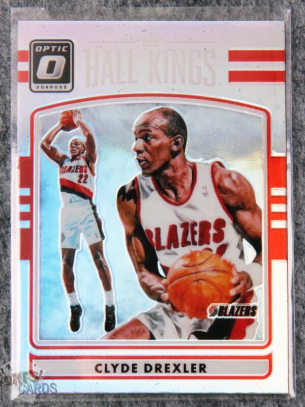 2016-17 Clyde Drexler #21 Panini Donruss Optic Hall Kings Holo Silver Prizm