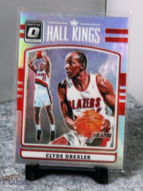 2016-17 Clyde Drexler #21 Panini Donruss Optic Hall Kings Holo Silver Prizm-stand