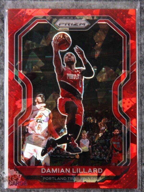 2019-20 Damian Lillard #173 Panini Prizm Red Ice Prizm-front