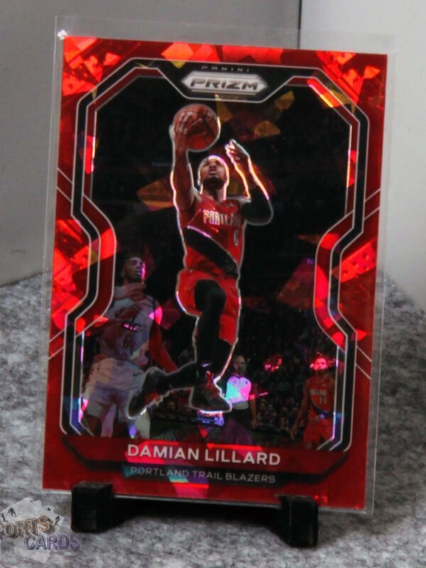 2019-20 Damian Lillard #173 Panini Prizm Red Ice Prizm-stand