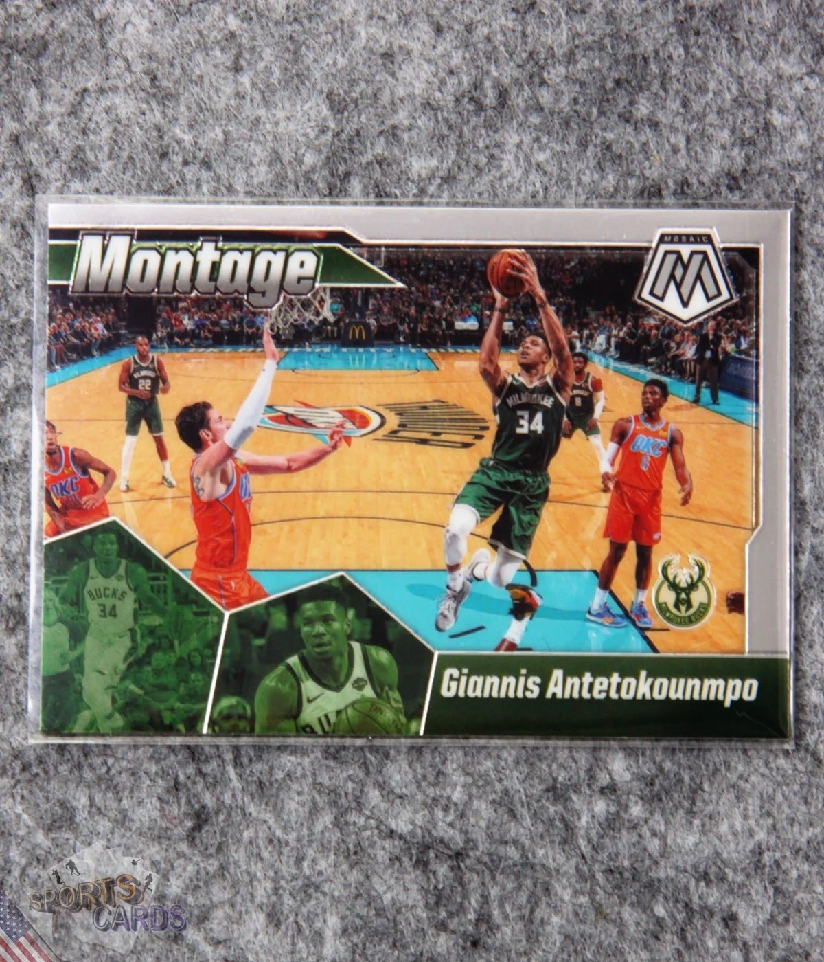 2019-20 Giannis Antetokounmpo #15 Panini Mosaic Montage-front