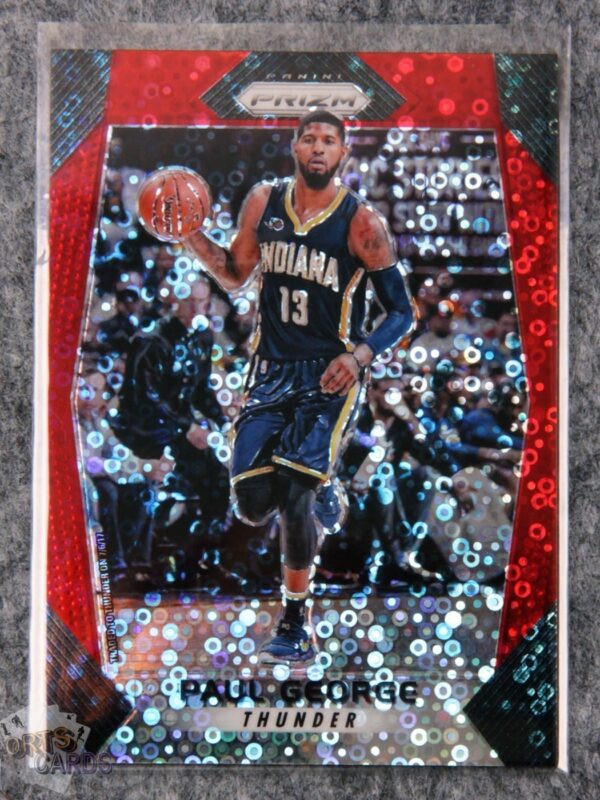 2017-18 Paul George #264 Panini Prizm Fast Break Red Prizm /125-front